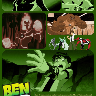 Green Sci-Fi Cartoon Hero A3 HD Wall Poster - 2