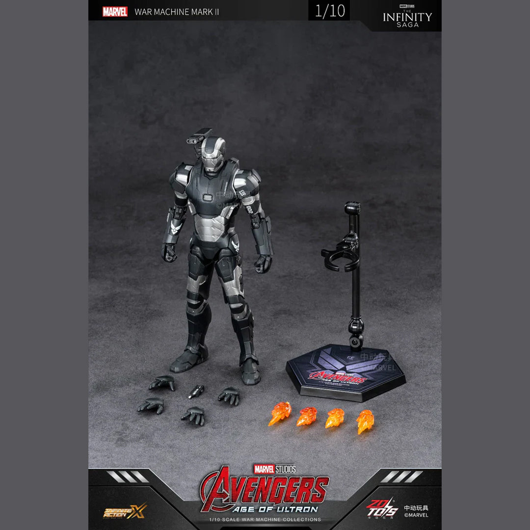 ZD toys Marvel War Machine (Mark II) with Interchangeable Hands - The World Of Nerds