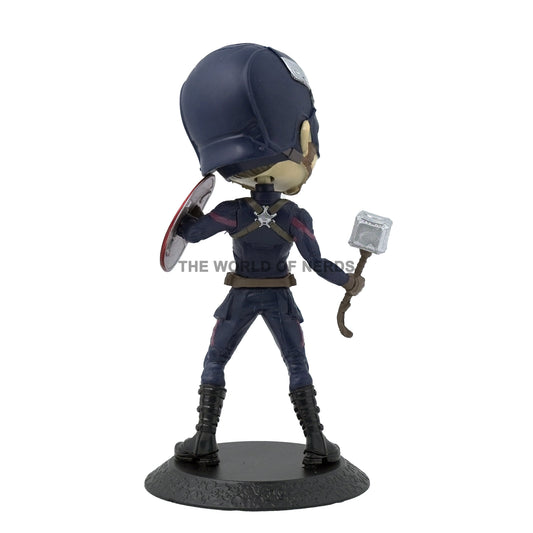 CAPTAIN AMERICA WITH MJOLNIR Q POSKET