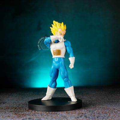 BLUE AURA VEGETA PUNCH ACTION FIGURE - Collectible Blue Aura Vegeta Action Figure
