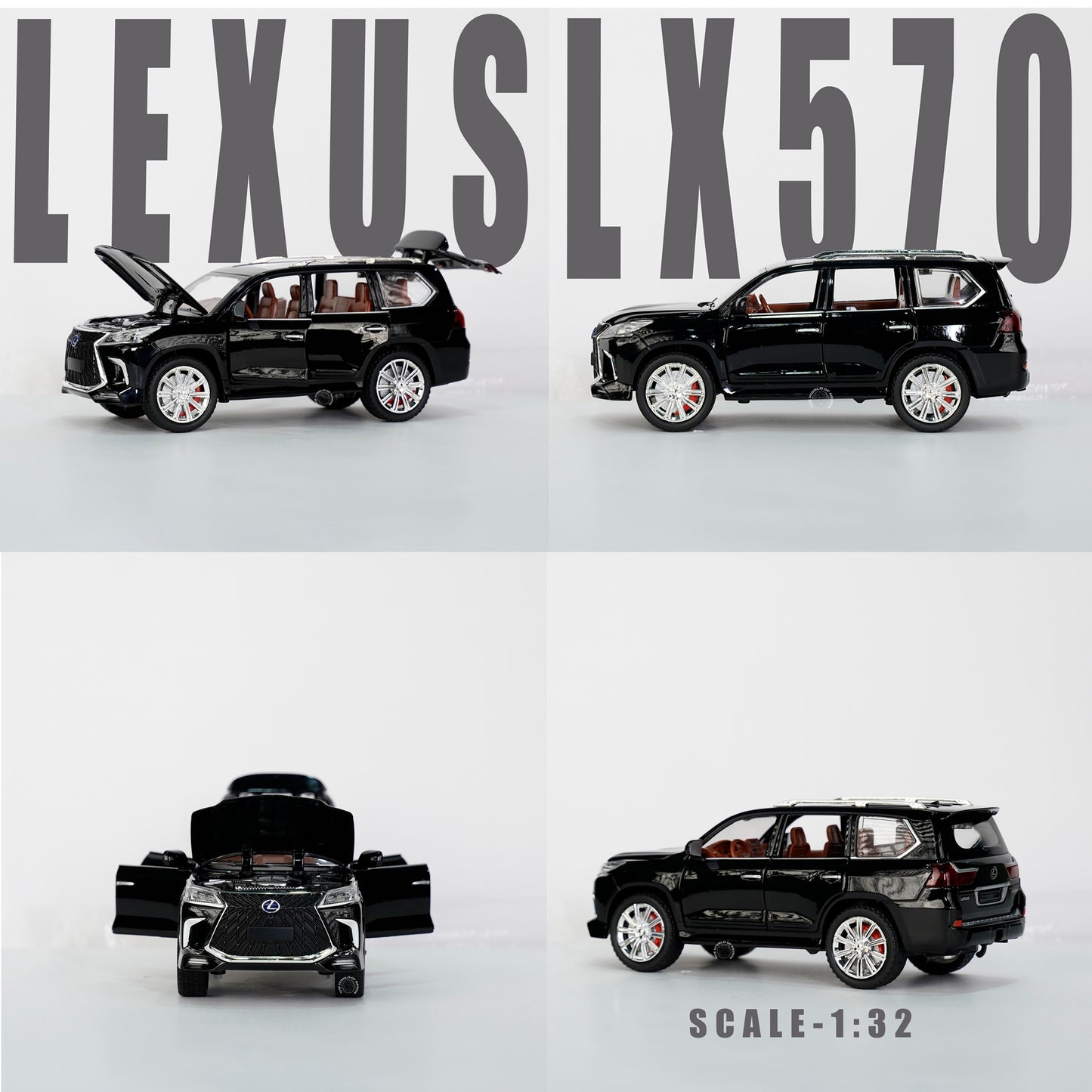 BLACK-LEXUS LX570 SCALE - 1:24