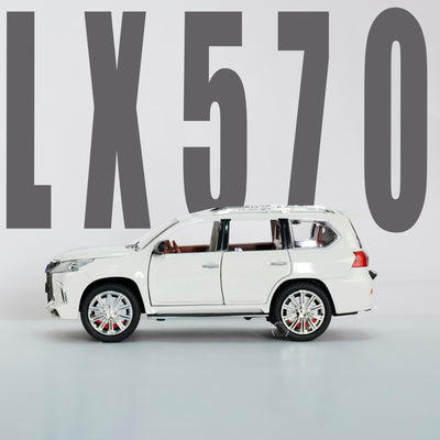 White Lexus LX570 Model Car Scale 1:24 - Perfect Collectible for Car - 2