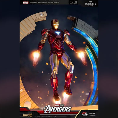 Iron Man Mark 6 Armor with Suit-Up Gantry 1:10 Scale – ZD Toys Collectible - 2