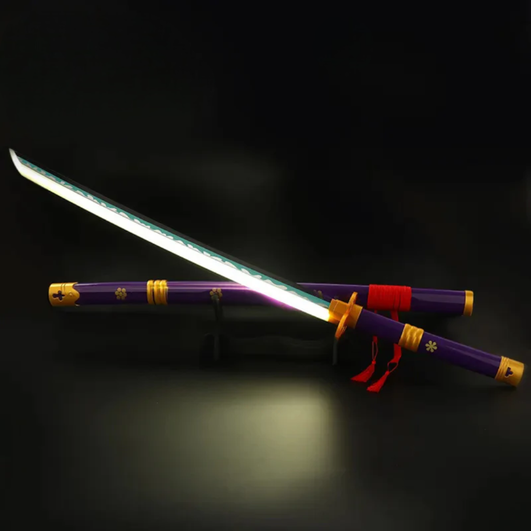 ZORO-PURPLE ENMA LED NEON WOODEN KATANA