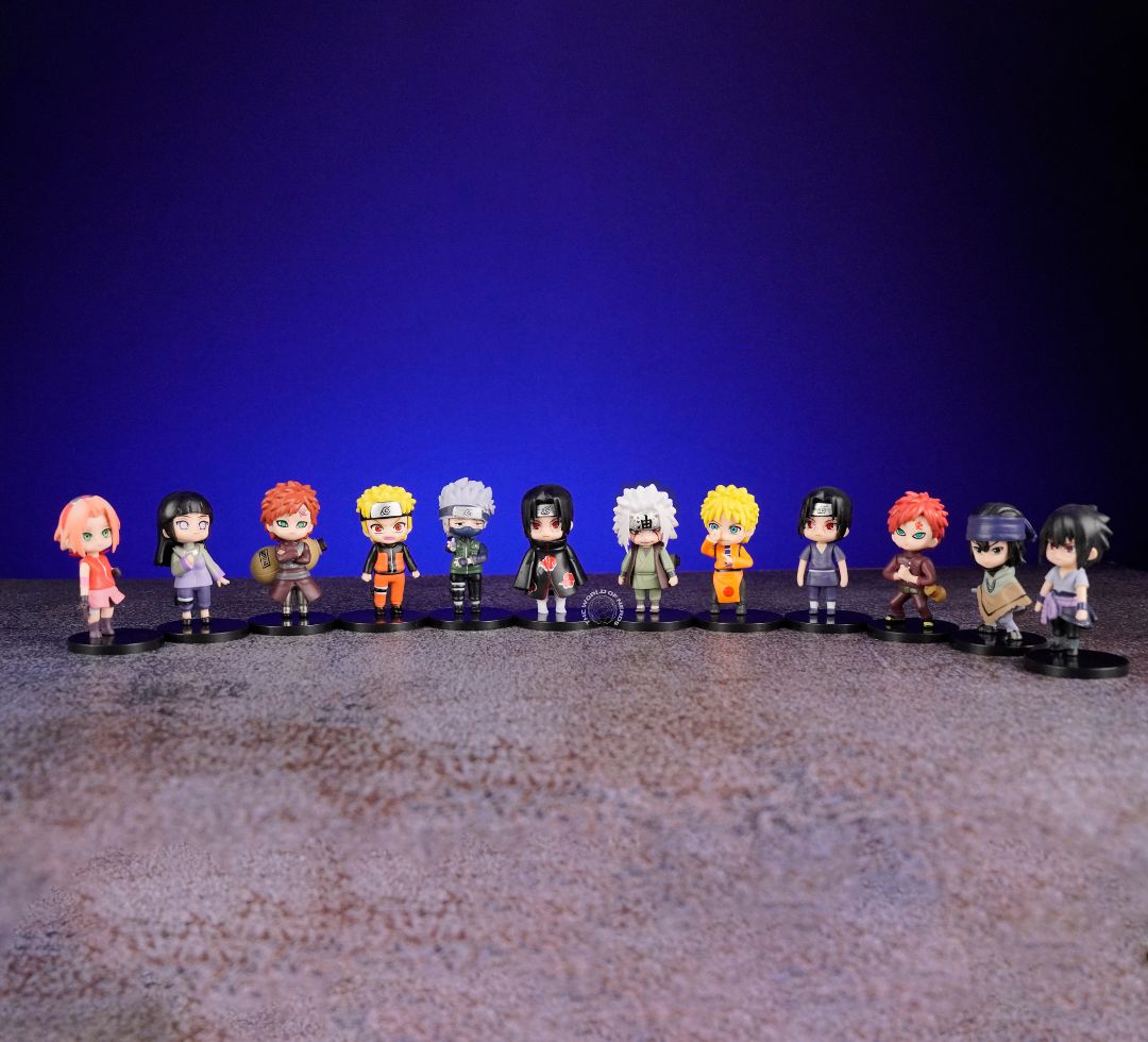 D1-NARUTO SET OF 12 ACTION FIGURE