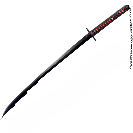 ICHIGO KUROSAKI WOODEN KATANA WITH LEATHER POUCH