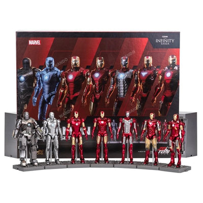 Iron Man MK1 to MK7 Armory Set – 4 Inch ZD Toys Collectible Figures