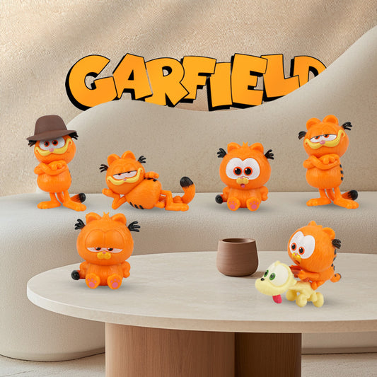Garfield Collectible Figurines – Set of 6 Cute Cartoon Stacking Toys