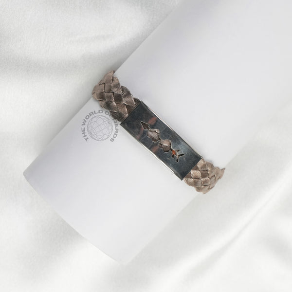 Zig Zag Cross Sign Leather Bracelet Imported Fashion Accessory