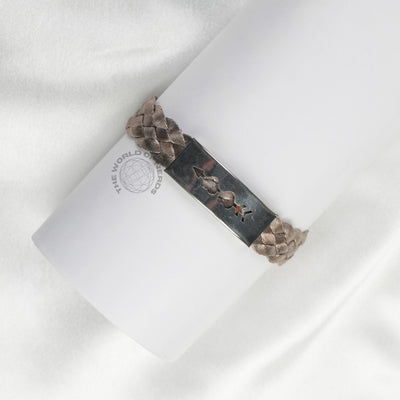 Zig Zag Cross Sign Leather Bracelet Imported Fashion Accessory