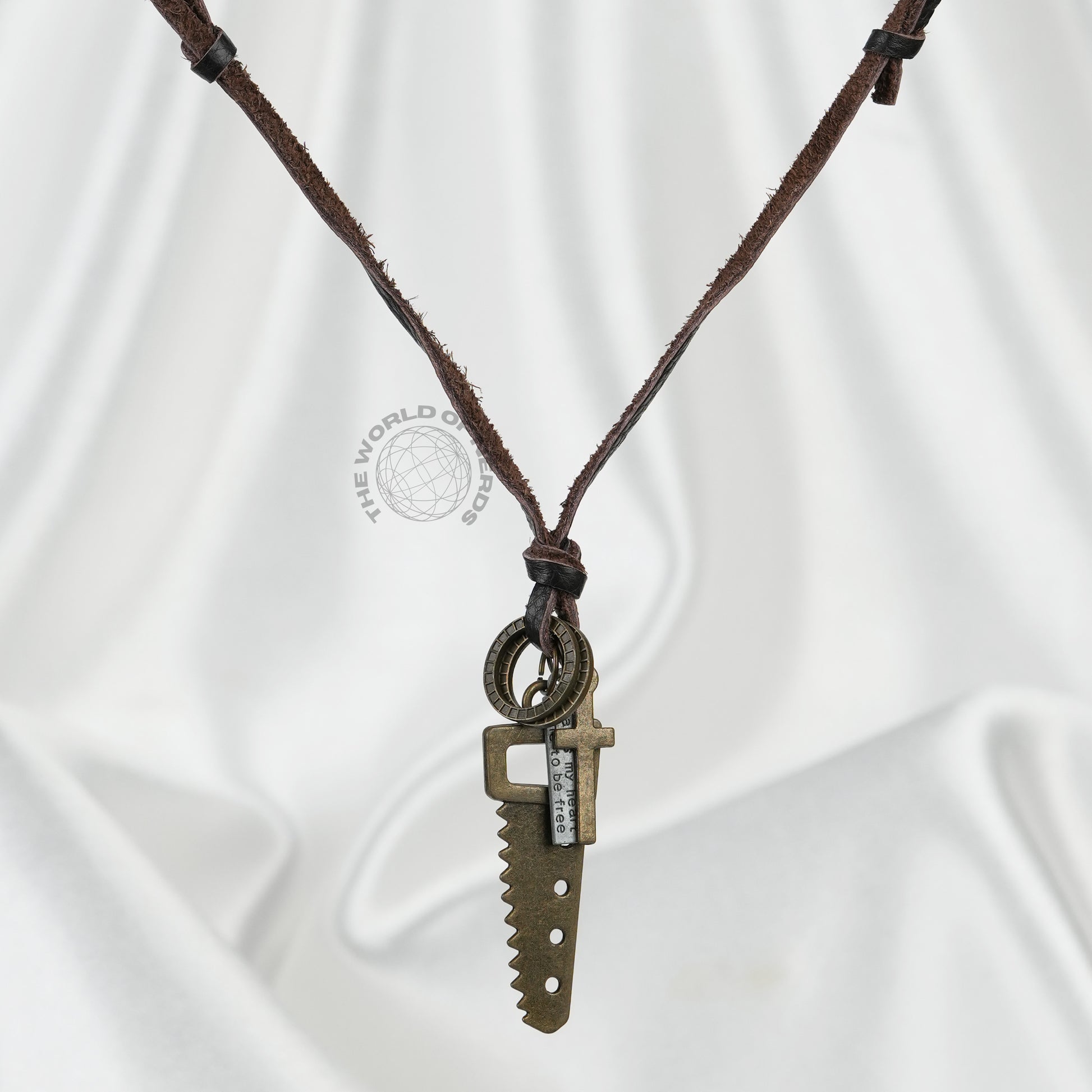 Metal Saw Tool Leather Chain Stylish Fashion Accessory - The World Of Nerds