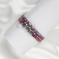 Multicolor Fabric Bracelet with Metal Rings Imported Fashion Accessory - The World Of Nerds
