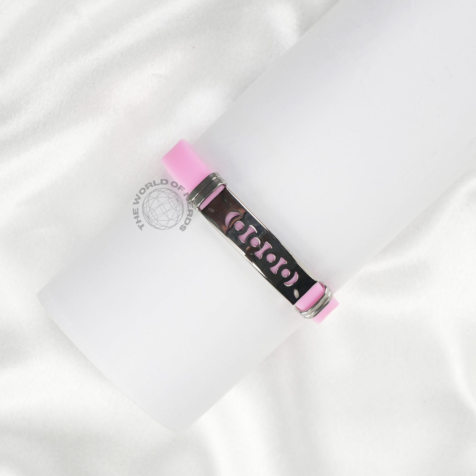 Pink Bracelet with Metal Plate Imported Fashion Accessory - The World Of Nerds