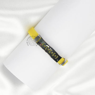 Light Yellow Bracelet with Metal Plate Imported Fashion Accessory