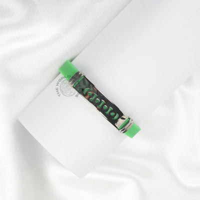 Green Bracelet with Metal Plate Imported Fashion Accessory