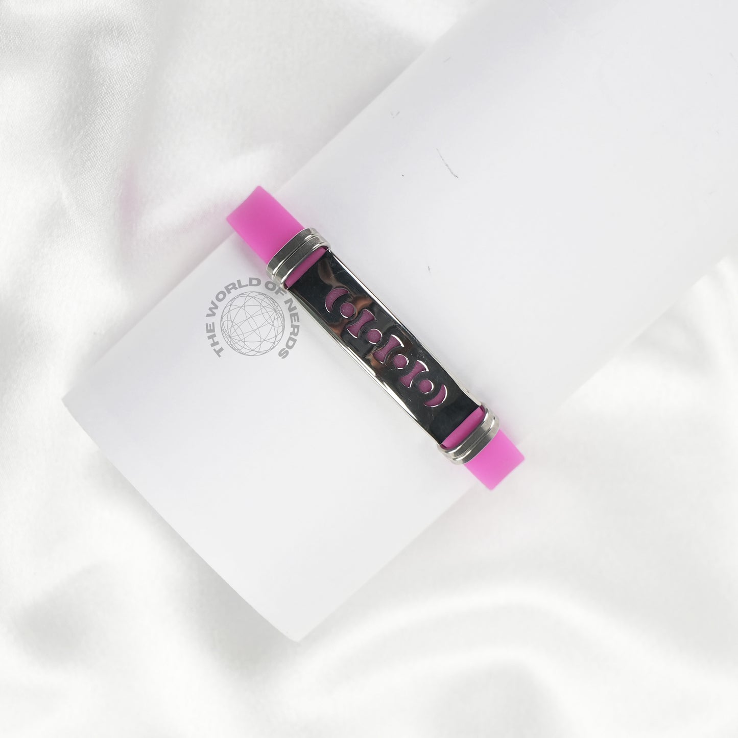 Baby Pink Bracelet with Metal Plate Imported Fashion Accessory - The World Of Nerds