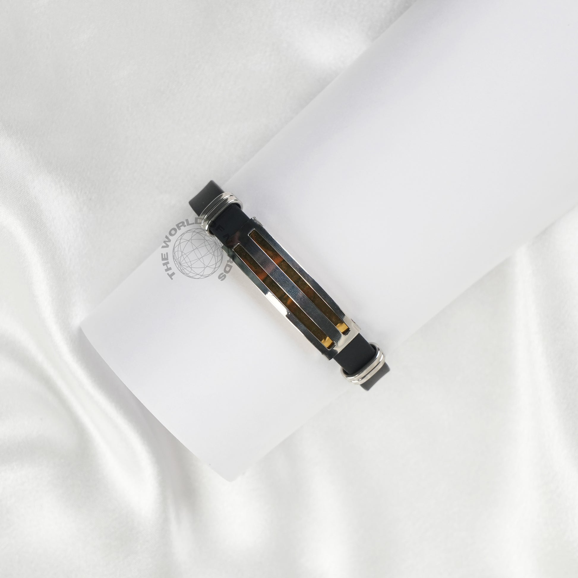 Black & Gold Stainless Steel Bracelet with Dual Bar Design Imported Fashion Accessory - The World Of Nerds