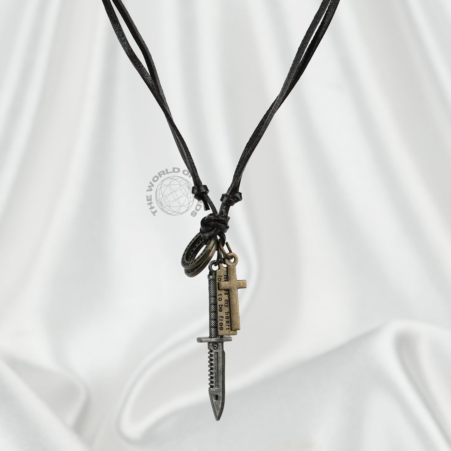 Metal Sword Design Leather Chain Stylish Fashion Accessory - The World Of Nerds