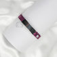 Purple & Black Fabric Bracelet with Metal Plate Imported Fashion Accessory - The World Of Nerds