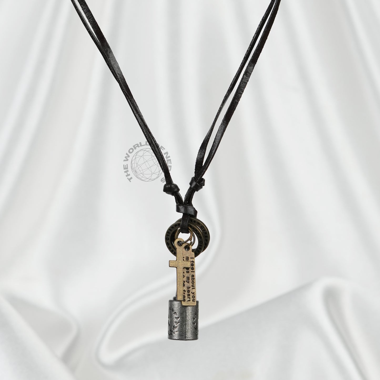 Bronze Cross Leather Chain Stylish Fashion Accessory - The World Of Nerds