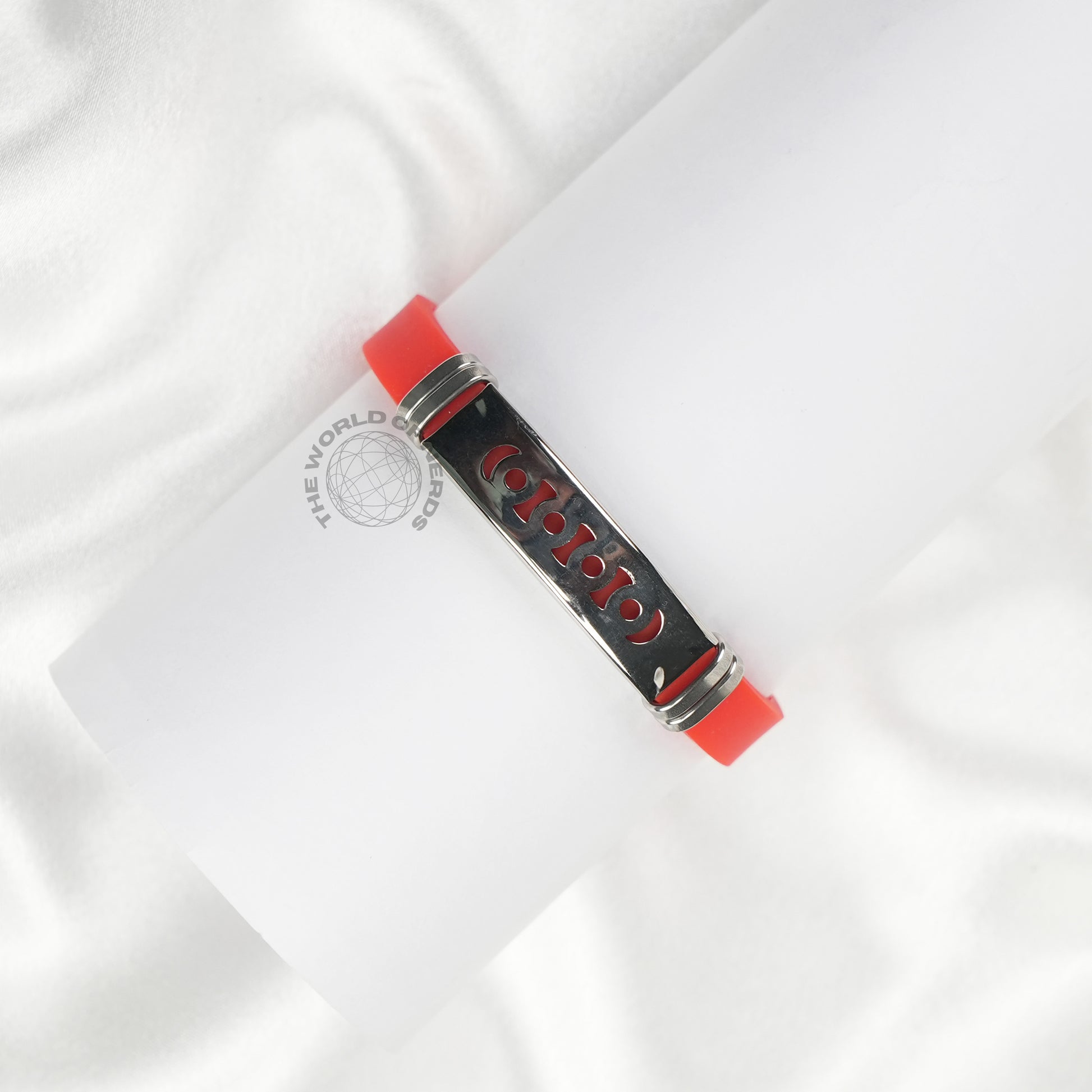 Red Bracelet with Metal Plate Imported Fashion Accessory - The World Of Nerds