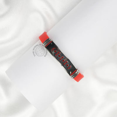 Red Bracelet with Metal Plate Imported Fashion Accessory
