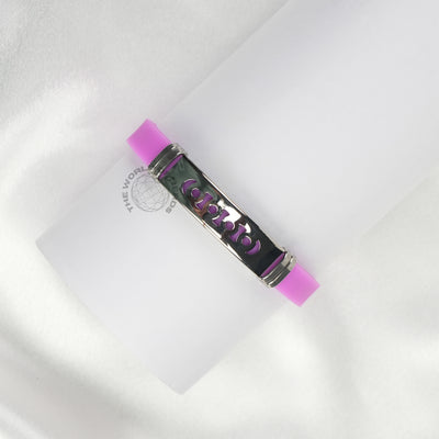Lavender Bracelet with Metal Plate Imported Fashion Accessory