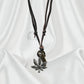 Metal Weed Leaf Leather Chain Stylish Fashion Accessory - The World Of Nerds