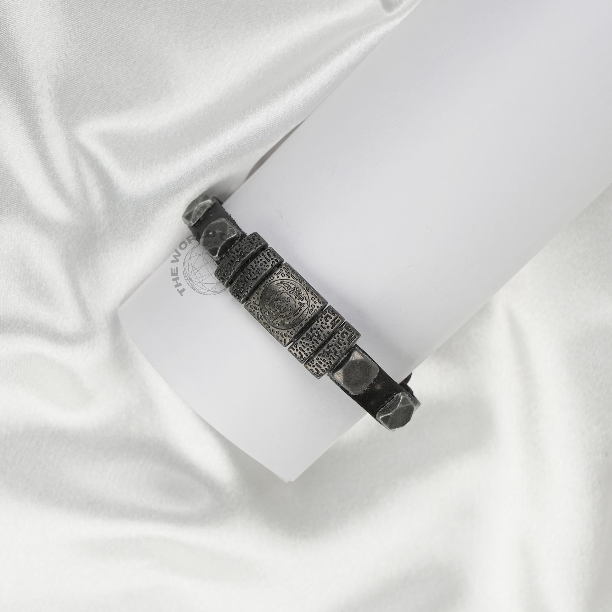 Black Leather Bracelet Imported Fashion Accessory - The World Of Nerds
