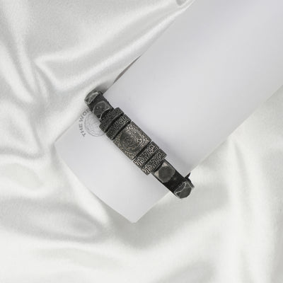 Black Leather Bracelet Imported Fashion Accessory
