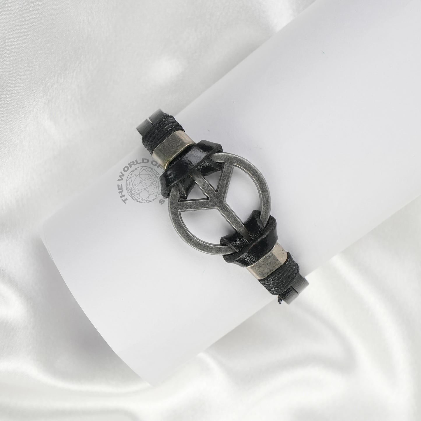 Black Leather Bracelet with Metal Lock Imported Fashion Accessory - The World Of Nerds