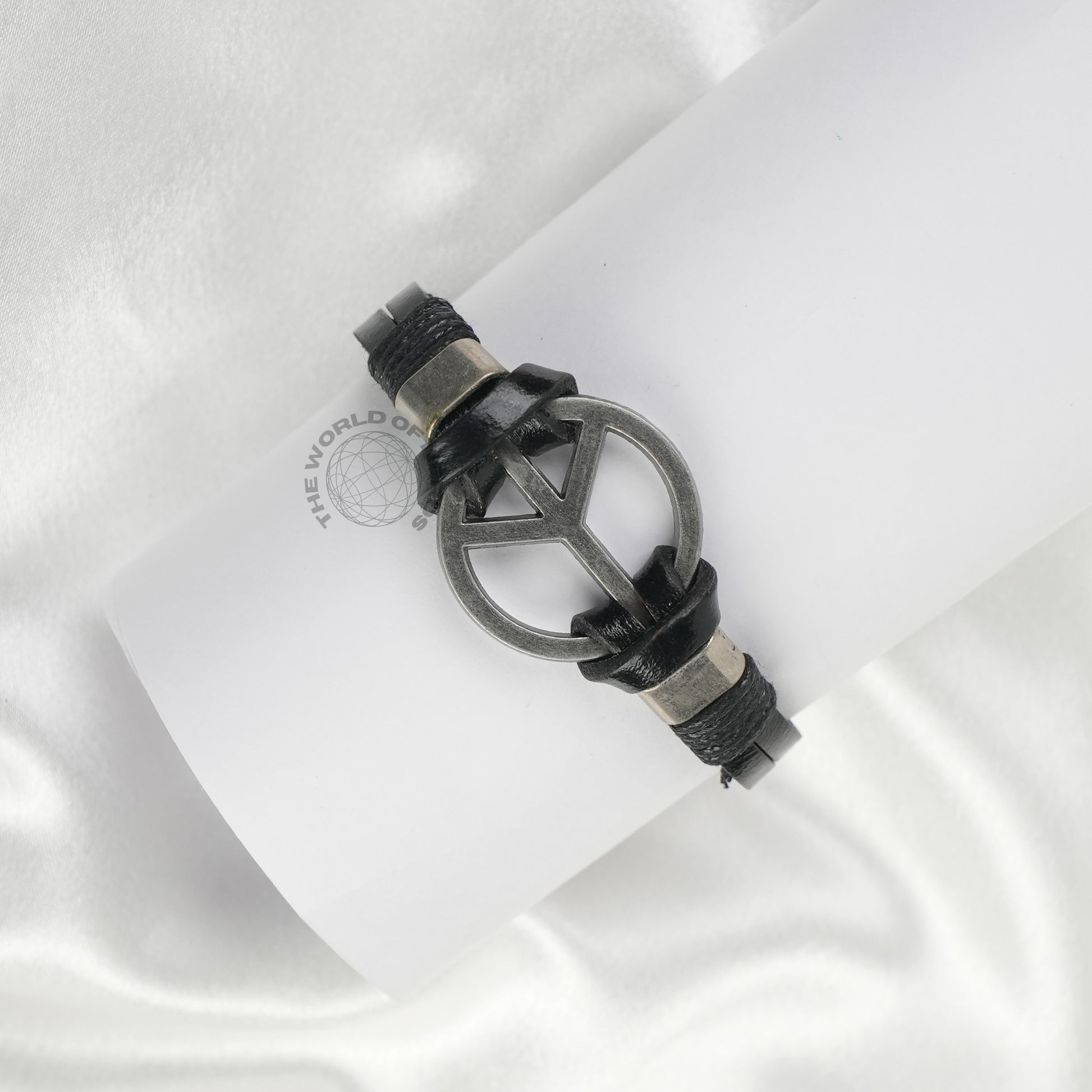 Black Leather Bracelet with Metal Lock Imported Fashion Accessory - The World Of Nerds