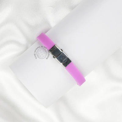 Lavender Bracelet with Metal Plate Imported Fashion Accessory - 2