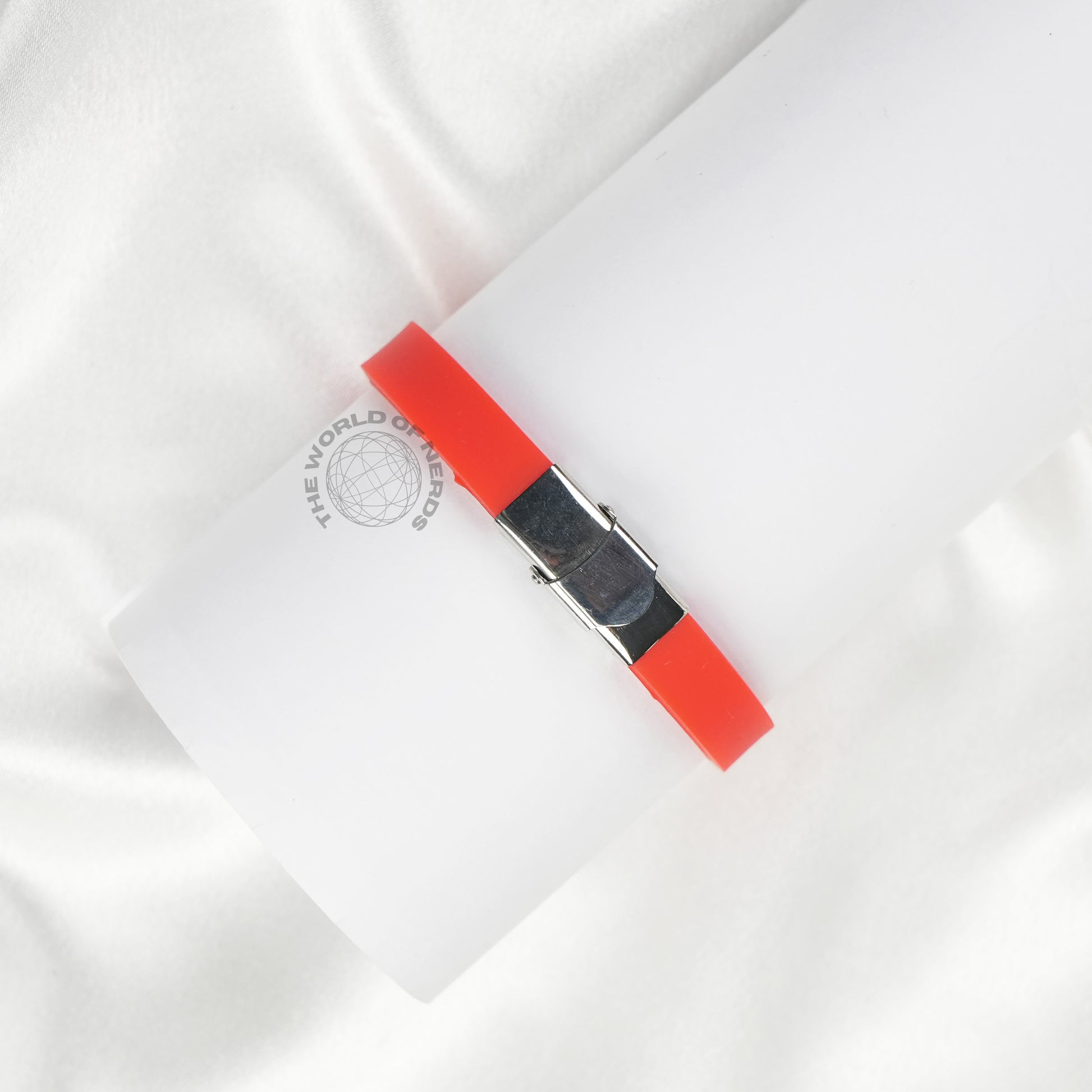 Red Bracelet with Metal Plate Imported Fashion Accessory - The World Of Nerds