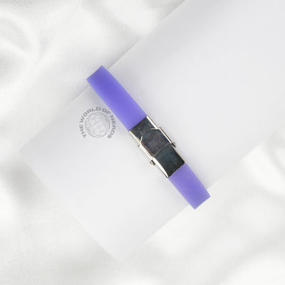 Violet Bracelet with Metal Plate Imported Fashion Accessory - 2