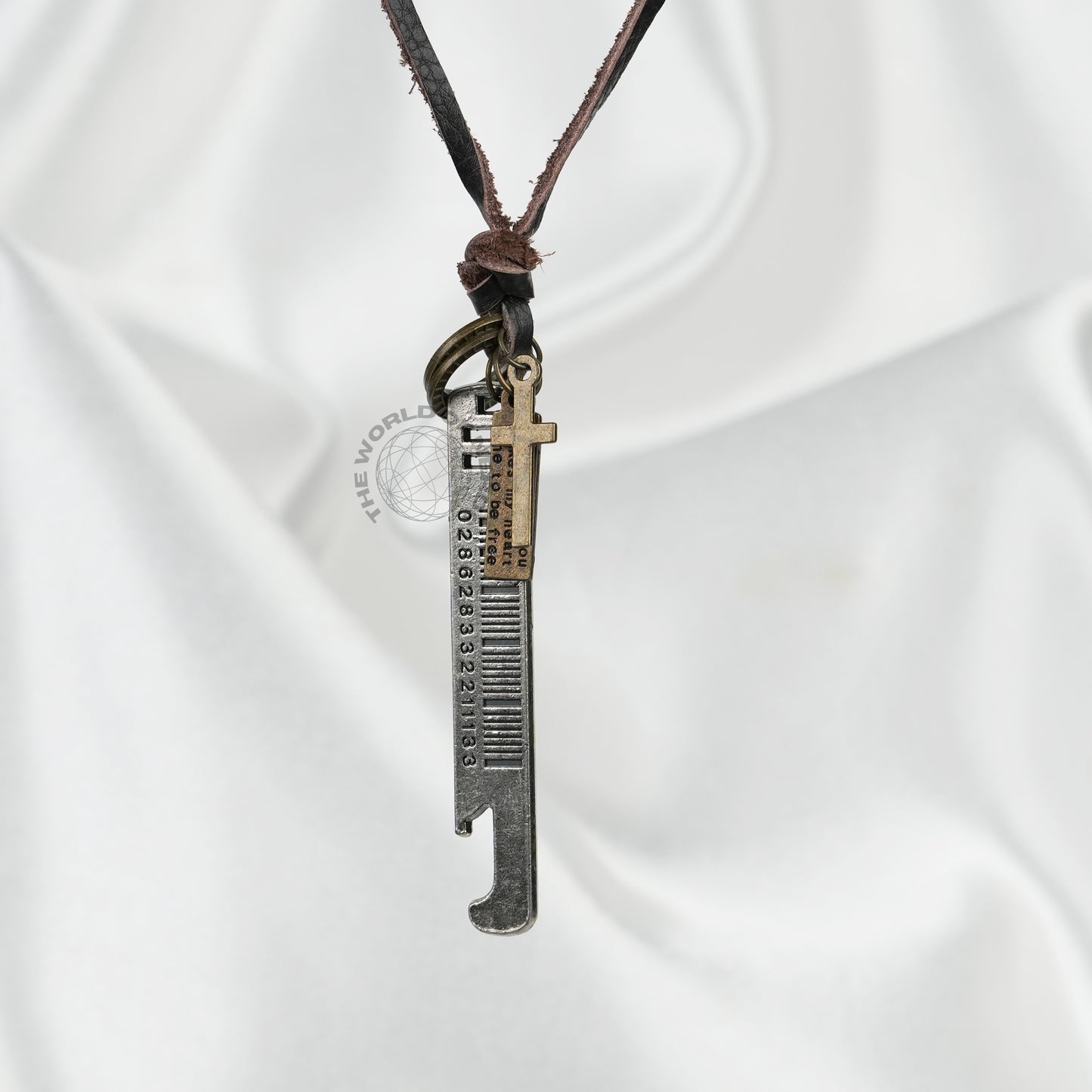 Metal Barcode Leather Chain Stylish Fashion Accessory - The World Of Nerds