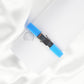 Light Blue Bracelet with Metal Plate Imported Fashion Accessory - The World Of Nerds