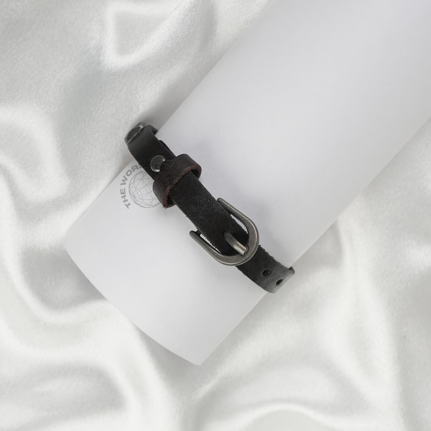 Black Leather Bracelet Imported Fashion Accessory - The World Of Nerds
