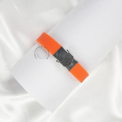 Orange Bracelet with Metal Plate Imported Fashion Accessory - 2