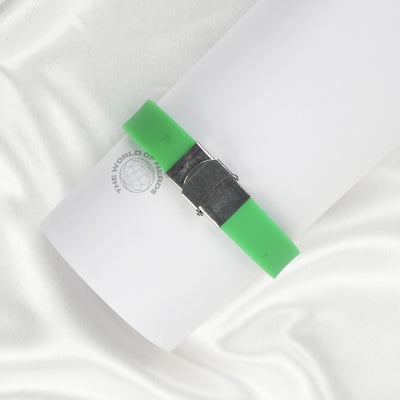 Green Bracelet with Metal Plate Imported Fashion Accessory - 2
