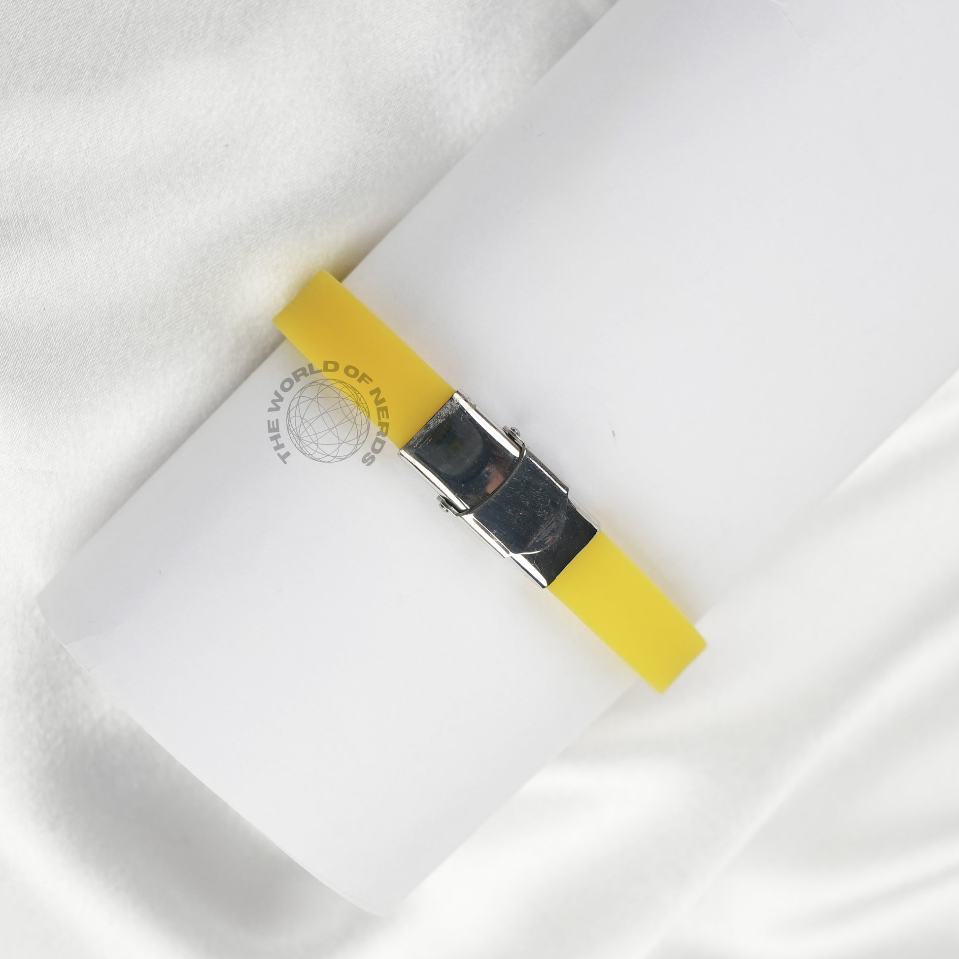 Light Yellow Bracelet with Metal Plate Imported Fashion Accessory - The World Of Nerds