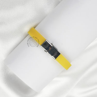 Light Yellow Bracelet with Metal Plate Imported Fashion Accessory - 2