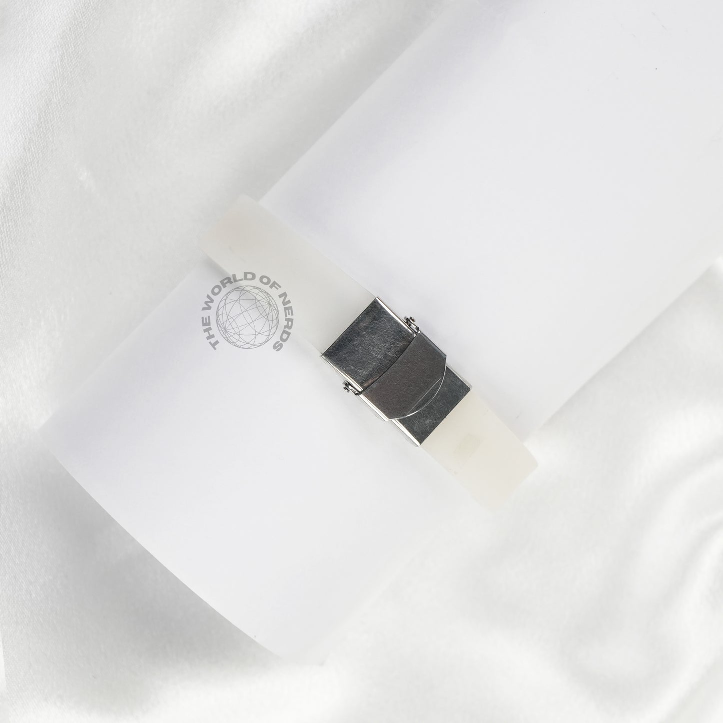 White Bracelet with Metal Lock Imported Fashion Accessory - The World Of Nerds