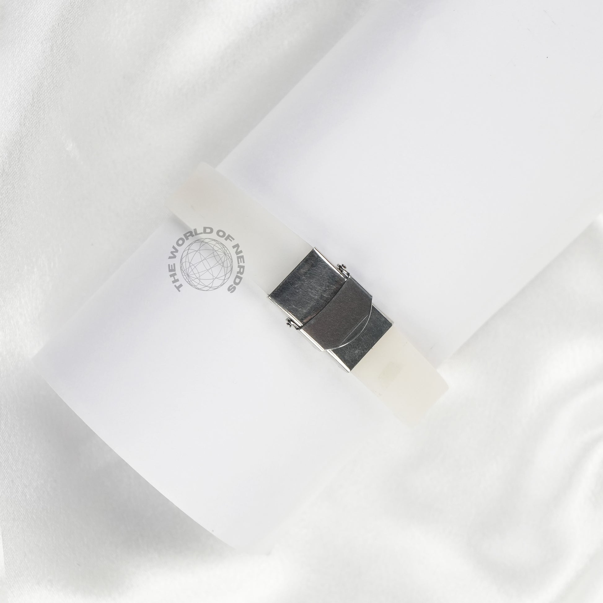 White Bracelet with Metal Lock Imported Fashion Accessory - The World Of Nerds