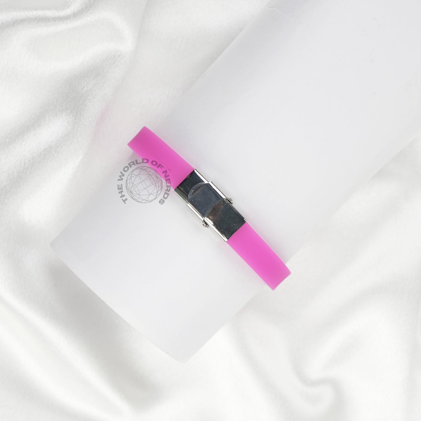 Baby Pink Bracelet with Metal Plate Imported Fashion Accessory - The World Of Nerds