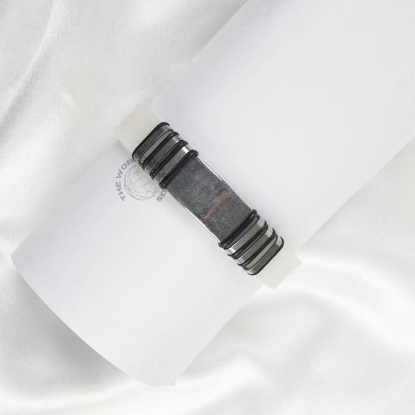 White Bracelet with Metal Lock Imported Fashion Accessory