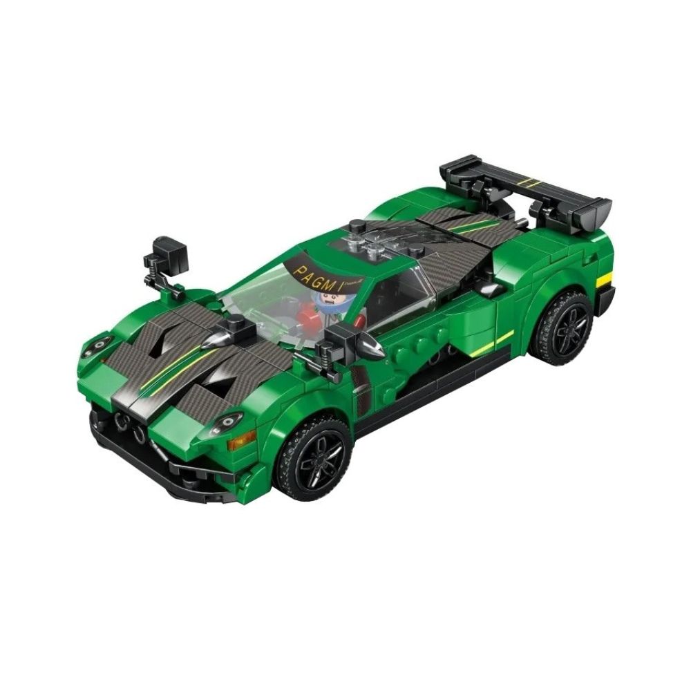 MINGDI RACING SERIES DREAM CAR PULLBACK ( GREEN ) 284 PCS CAR BLOCKS