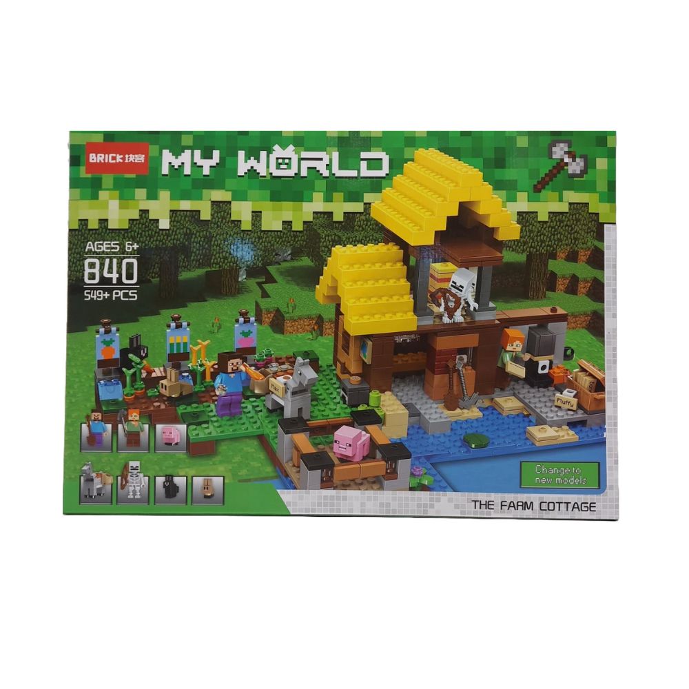 BRICK MY WORLD THE FARM COTTAGE MINECRAFT 549+ PCS BLOCKS