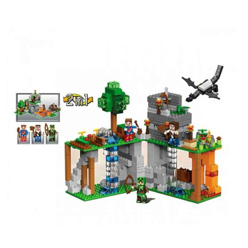 Minecraft Building Blocks - BRICK MY WORLD 2 IN 1 Set with 818+ PCS ...