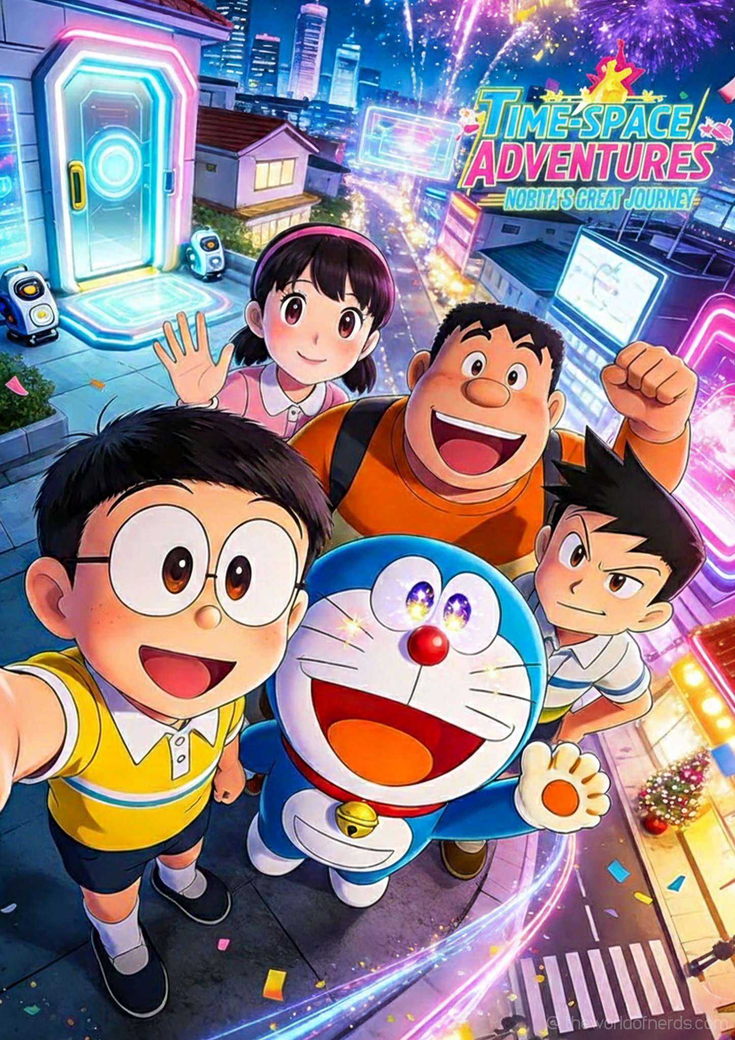 Cartoon Time-Space Adventure A3+ HD Kids Wall Poster - The World Of Nerds